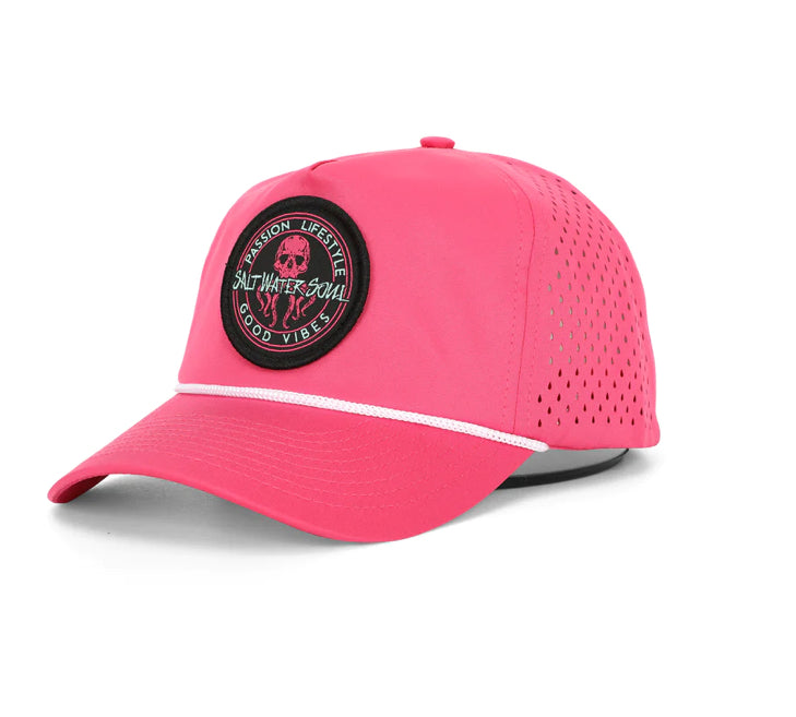 Pink Skully Trucker Hat