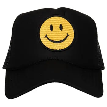 Yellow Smiley Trucker Hat